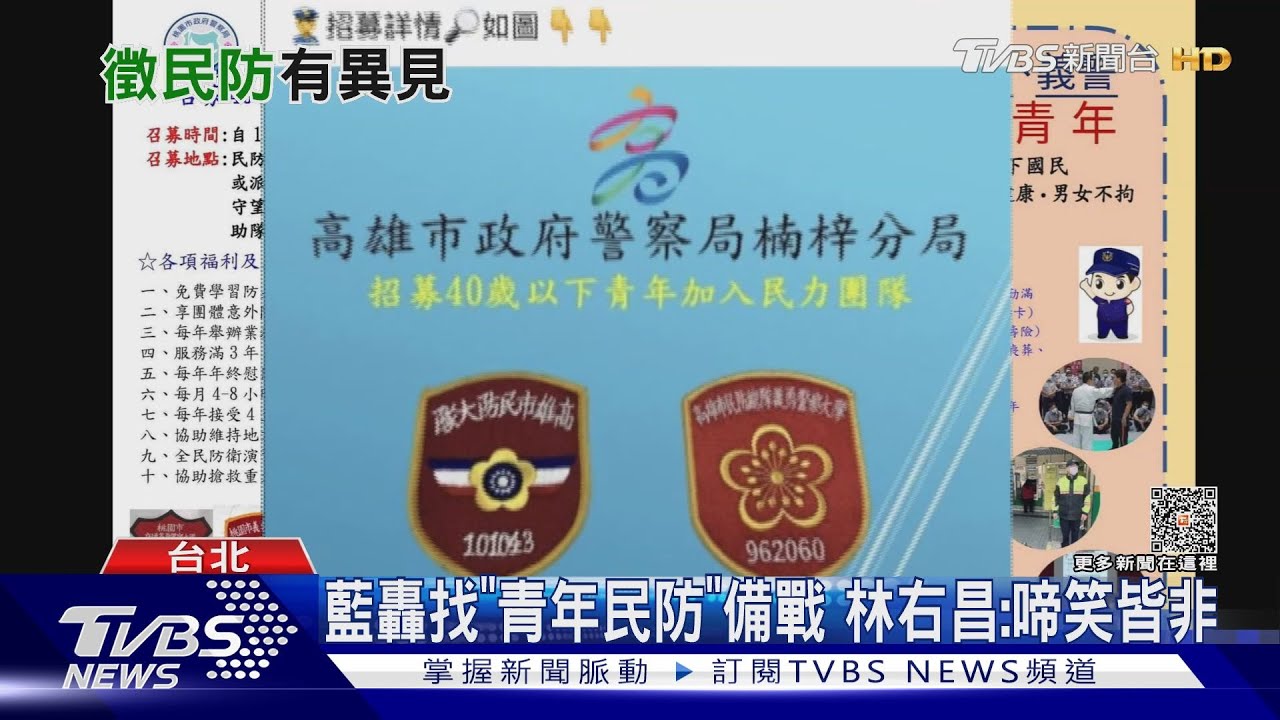 藍轟找「青年民防」備戰 林右昌:啼笑皆非