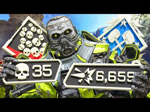 ABSOLUTELY INSANE Caustic 35 KILLS and 6,659 Damage Apex Legends Gameplay Season 20