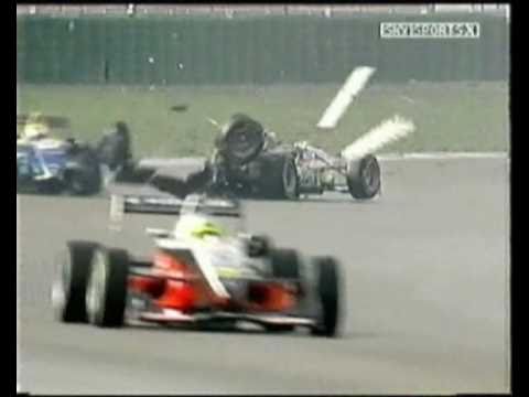 Two Euro F3 cars collide at Hockenheim 2005