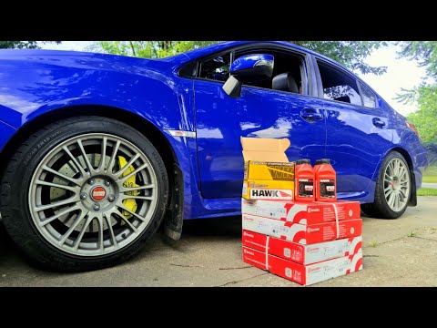 New Pads & Rotors For The WRX STI - How To Change Brembo Brakes - Hawk Performance Ceramic
