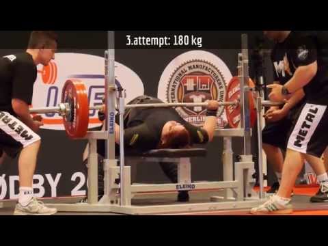 Mária Köteles (HUN) 170-170-180 kg - 2014 IPF World Benchpress Championships