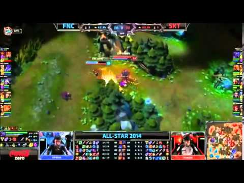 SKT Faker Zed highlights SKT T1 vs Fnatic All Star 2014 League of Legends