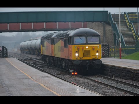 Diverted Grid 56302 56113 60056 6S96 Sinfin to Grangemouth at Moorthorpe 21/01/2016