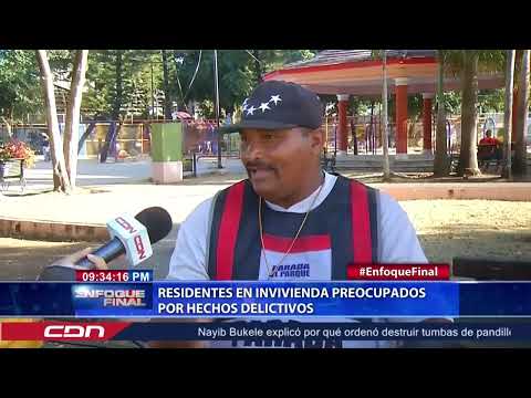 Residentes en Invivienda preocupados por hechos delictivos