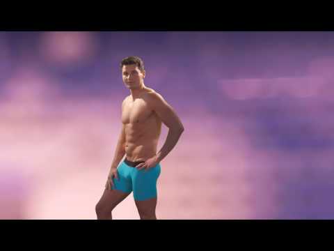 ALBERT KREUZ Herren Retroshorts Slipboxer eng anliegend Mikrofaser tuerkis