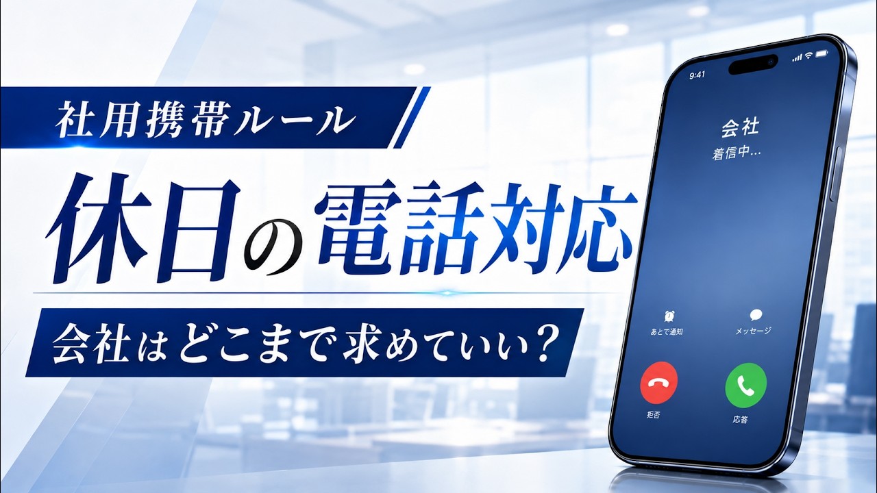 社用携帯の休日電話は義務？違法リスクと対処法