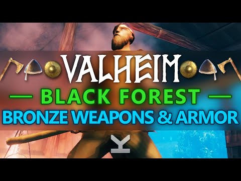 Valheim - Black Forest - All Bronze Weapons and Armor