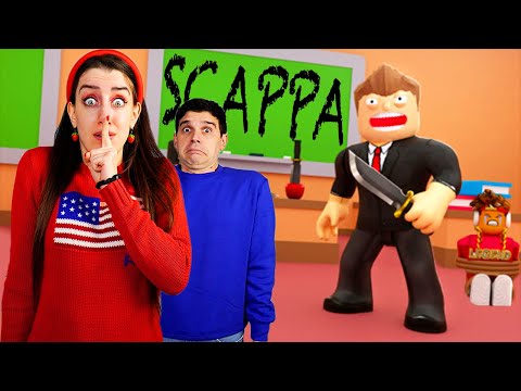 SCAPPA DAL MAESTRO CATTIVO DELLA SCUOLA MALEDETTA!!ESCAPE ROOM DELLA SCUOLA DI ROBLOX!!