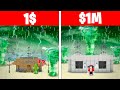 $1 VS $1,000,000 Security House vs POISON TORNADO in Minecraft - Maizen JJ and Mikey