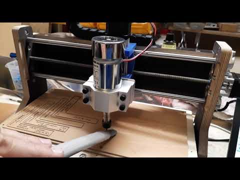 CNC 3018 PRO upgrade   spindle 300 W at work