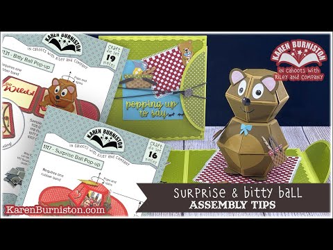 Karen Burniston Die Sets 1117 Surprise Ball and 1131 Bitty Ball Assembly Tips