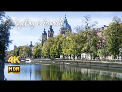 Cycling in Munich - Rosenheimer Str. to University - Germany - 4K HDR