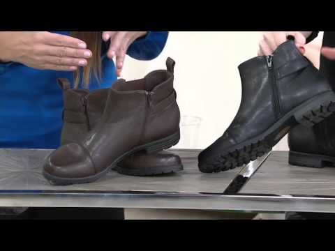 Earth Origins Leather Chelsea Boots w/ Buckle Detail - Finley on QVC
