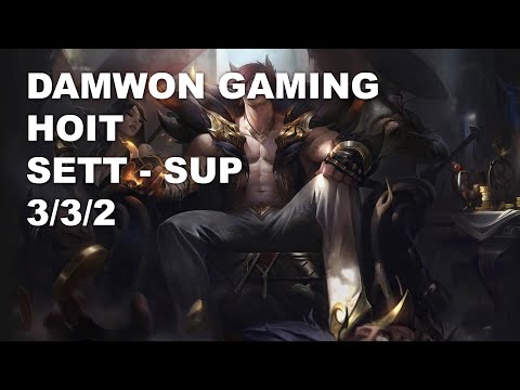 DAMWON Gaming Hoit Sup Sett vs Thresh - KR Challenger Rank Game 10.7