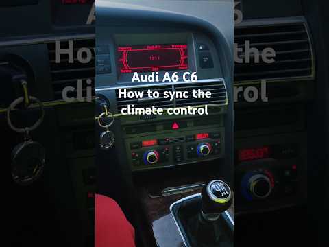 Audi A6 C6 How to sync the climate control temperature on both sides