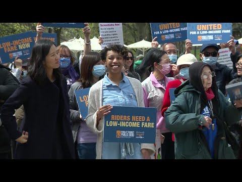 Boston mayor, others rally to push MBTA for low income fare program