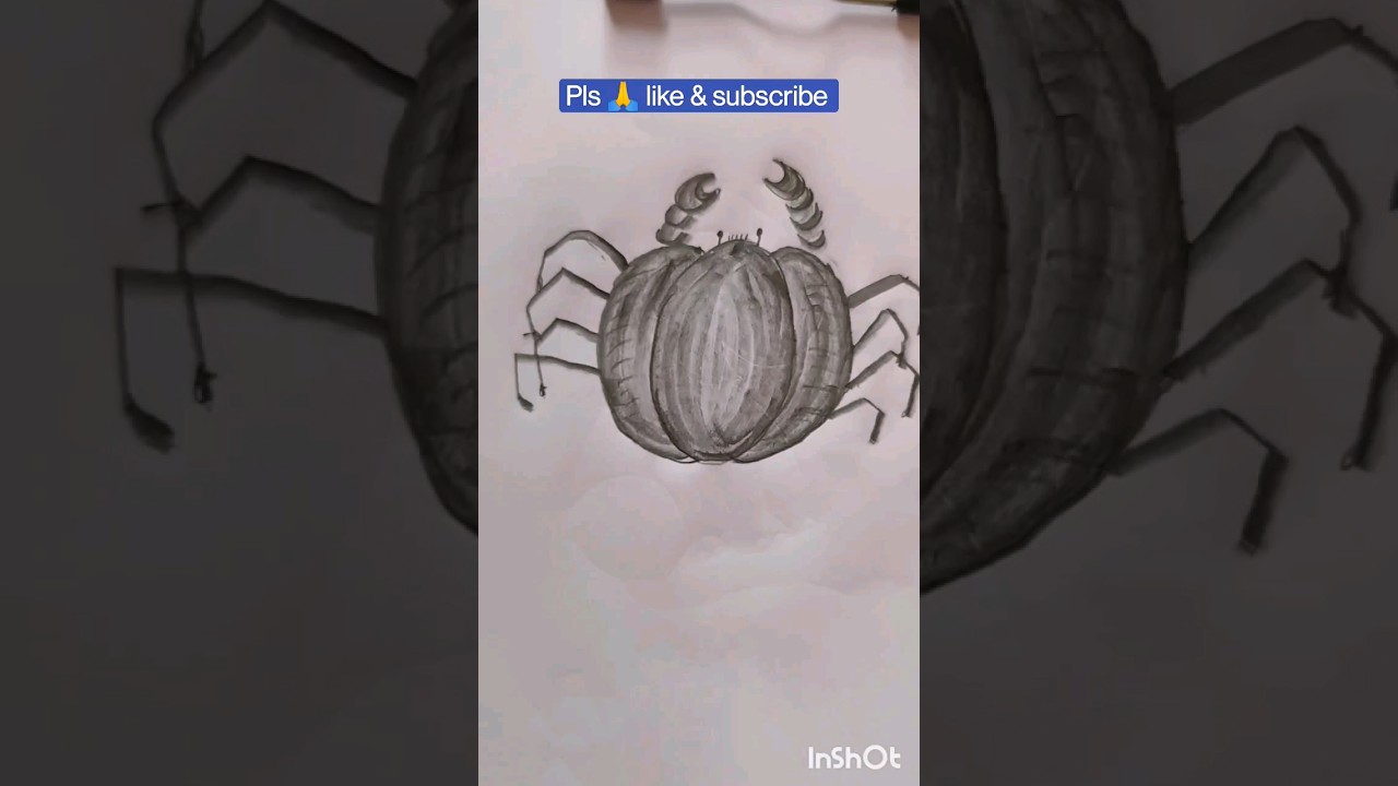 How to make a crab 🦀#shortfeed #youtubeshorts #shorts #drawing