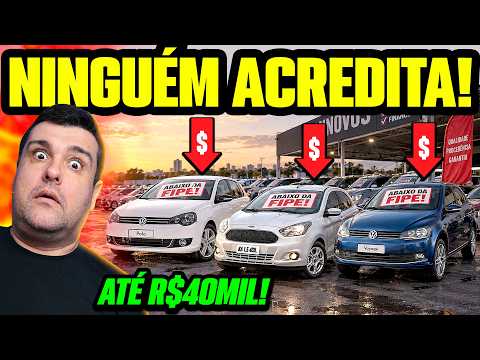 PÉSSIMO NEGÓCIO? CARROS ABAIXO DA FIPE até R$40MIL! SÓ ANÚNCIO REAL: COMPLETOS e BARATOS DE MANTER!