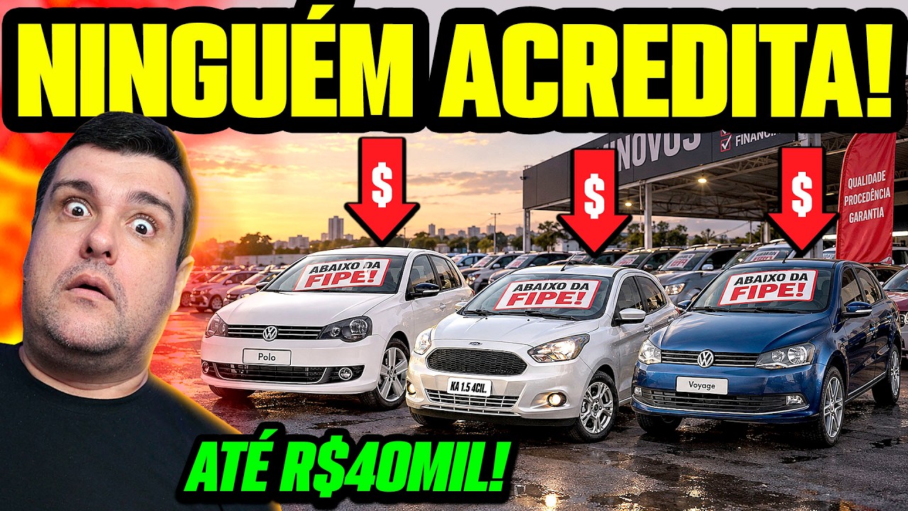 PÉSSIMO NEGÓCIO? CARROS ABAIXO DA FIPE até R$40MIL! SÓ ANÚNCIO REAL: COMPLETOS e BARATOS DE MANTER!