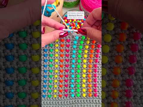 How to Crochet with Beads #shorts