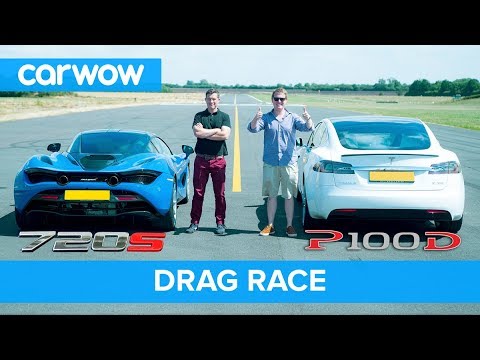 Tesla Model S P100D vs Mclaren 720S DRAG RACE, ROLLING RACE & BRAKE TEST | Mat vs Shmee pt 4/4