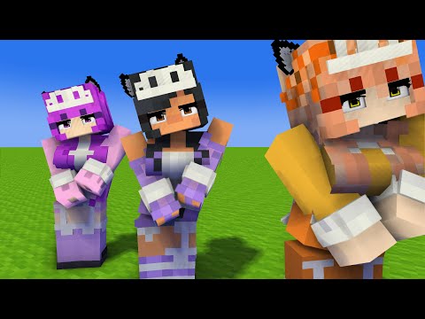 TUTU FIRST MEET YAY! ARIGATO APHMAU , ZOEY AND MIA | MINECRAFT ANIMATION #shorts