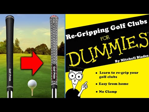 Part of a video titled How To Re-Grip Your Golf Clubs At Home With No Vice... For DUMMIES