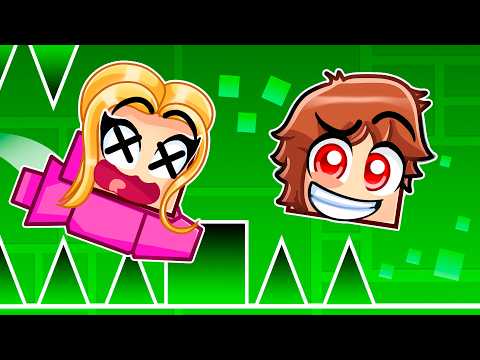 Pretending to be a NOOB in Geometry Dash, Then BEATING ALL LEVELS!