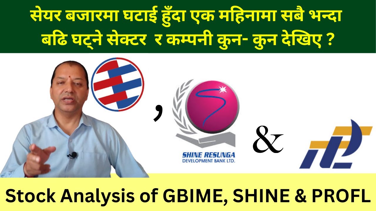 एकमहिनामा सबैभन्दा बढि घट्ने सेक्टर र कम्पनी कुन-कुन देखिए ? Stock Analysis of GBIME, SHINE & PROFL