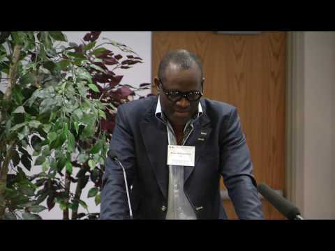 Alain Mabanckou during the Performance of Pan-Africanism Conference Roundtable