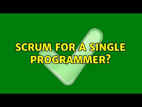 Scrum for a single programmer? (11 Solutions!!)