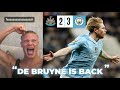 Man City 3-2 Newcastle HAALAND CRAZY REACTION ON Kevin De Bruyne stunning Premier League return