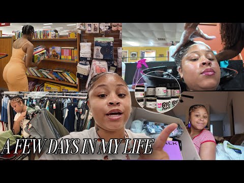 young mom vlog| new hair new me 𑣲⋆ + shopping for baby and my man + becoming a better mom + unboxing