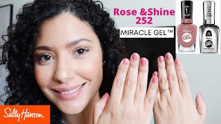 How to apply nail polish /Sally Hansen Miracle Gel Nail Polish/Rose & Shine 252 Test