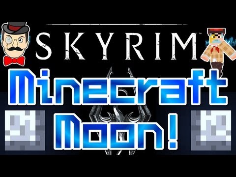 Skyrim Mods - MINECRAFT MOON Mod ! Pixel Lighting !