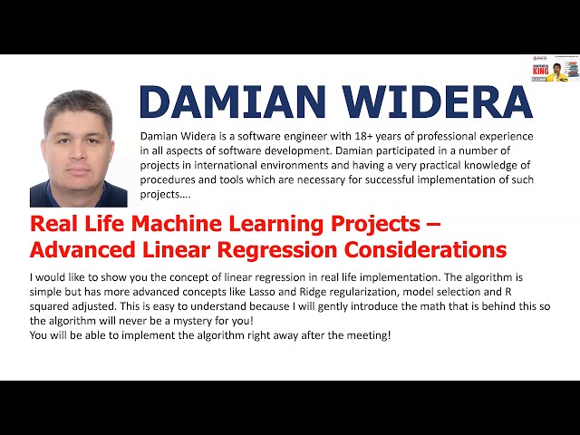 Real Life Machine Learning Projects – Advanced Linear Regression Considerations by Damian Widera