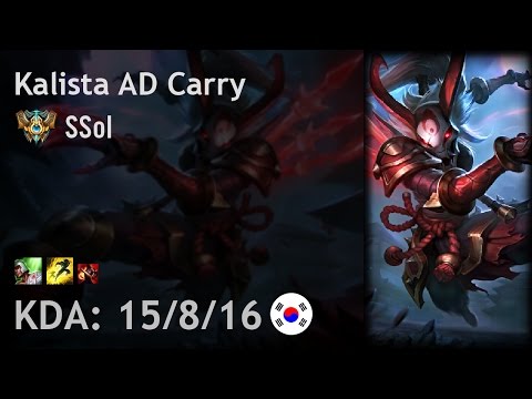 Kalista AD Carry vs Jhin - SSol - KR Challenger Patch 6.21