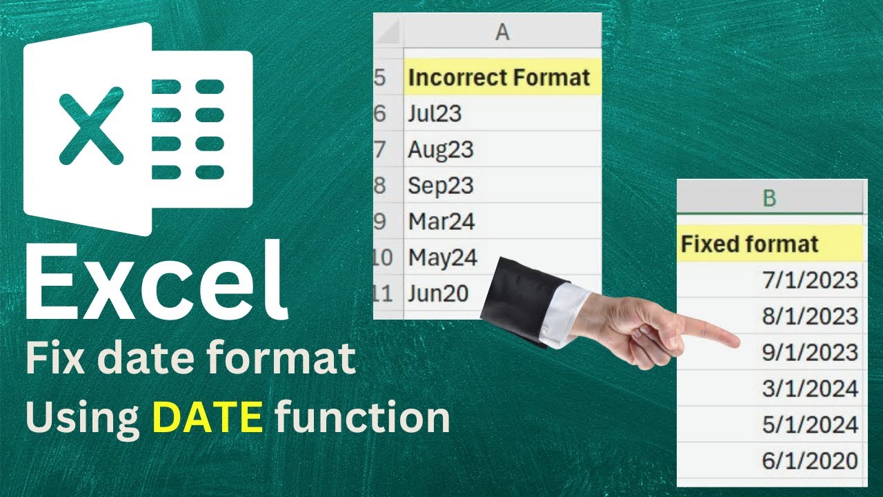 Fix Excel Dates with This Simple Trick using DATE function