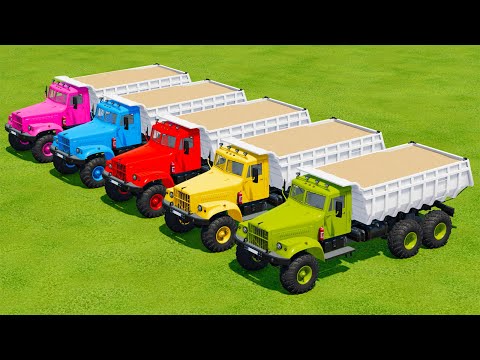 HARVEST, LOAD AND TRANSPORT SOYBEANS WITH JCB TRACTORS - Farming Simulator 22