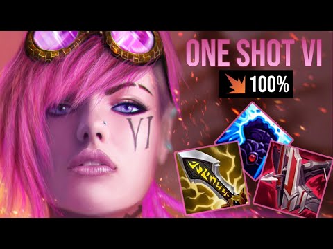 Vi but i built 100% Crit to one shot everyon with my E | Vi Guide S11 - League Of Legends