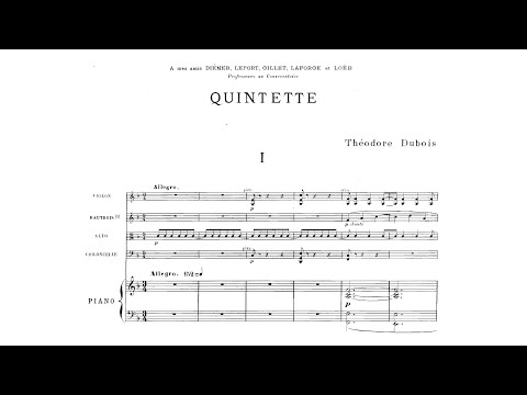 Théodore Dubois – Piano Quintet, in F major