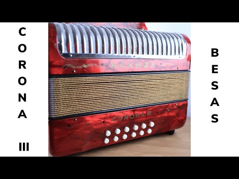 Hohner Corona III BeSaS BbEbAb Diatonic Vallenato Accordion - A22360 Sound Test