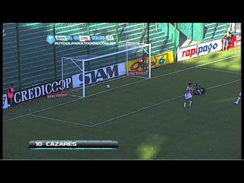Gol de Cazares. Banfield 3 Unión. Fecha 21.Torneo Primera B Nacional.Fútbol Para Todos