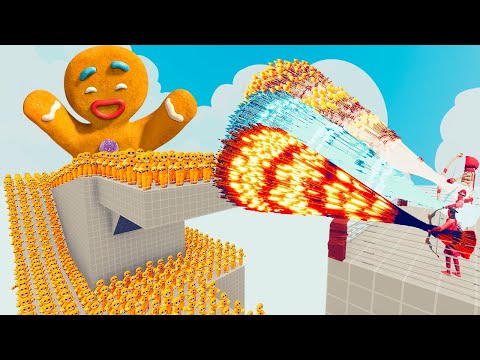 100x GINGERBREAD + 2x GIANT vs 3x EVERY GOD - Totally Accurate Battle Simulator TABS