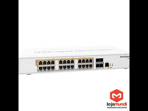 Video do produto Switch MikroTik CRS328-24P-4S+RM Cloud Router Switch 24 Portas Gigabit PoE+ com 4 SFP+ 10G e Dual Boot RouterOS/SwOS