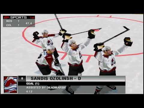 NHL 98 Goal Sandis Ozolinsh - Colorado Avalanche vs. Boston Bruins (PC / Windows 98) Compaq Armada