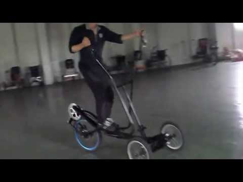 Tilting fitness trike