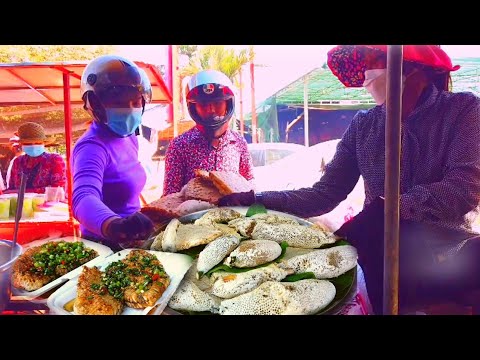 Amazing Cambodian Street Food at Odong Old Town in Historical Place of Cambodia 2022/ Len Mab