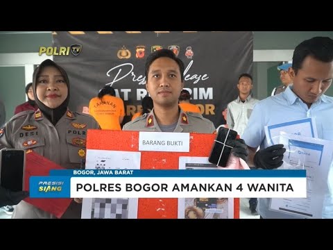 POLRES BOGOR BERHASIL TANGKAP 4 WANITA PROMOTOR JUDI ONLINE