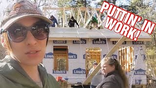 BUSY Work Day On The Cabin Homestead! | Raise The ROOF! | Framily Gets It DONE!